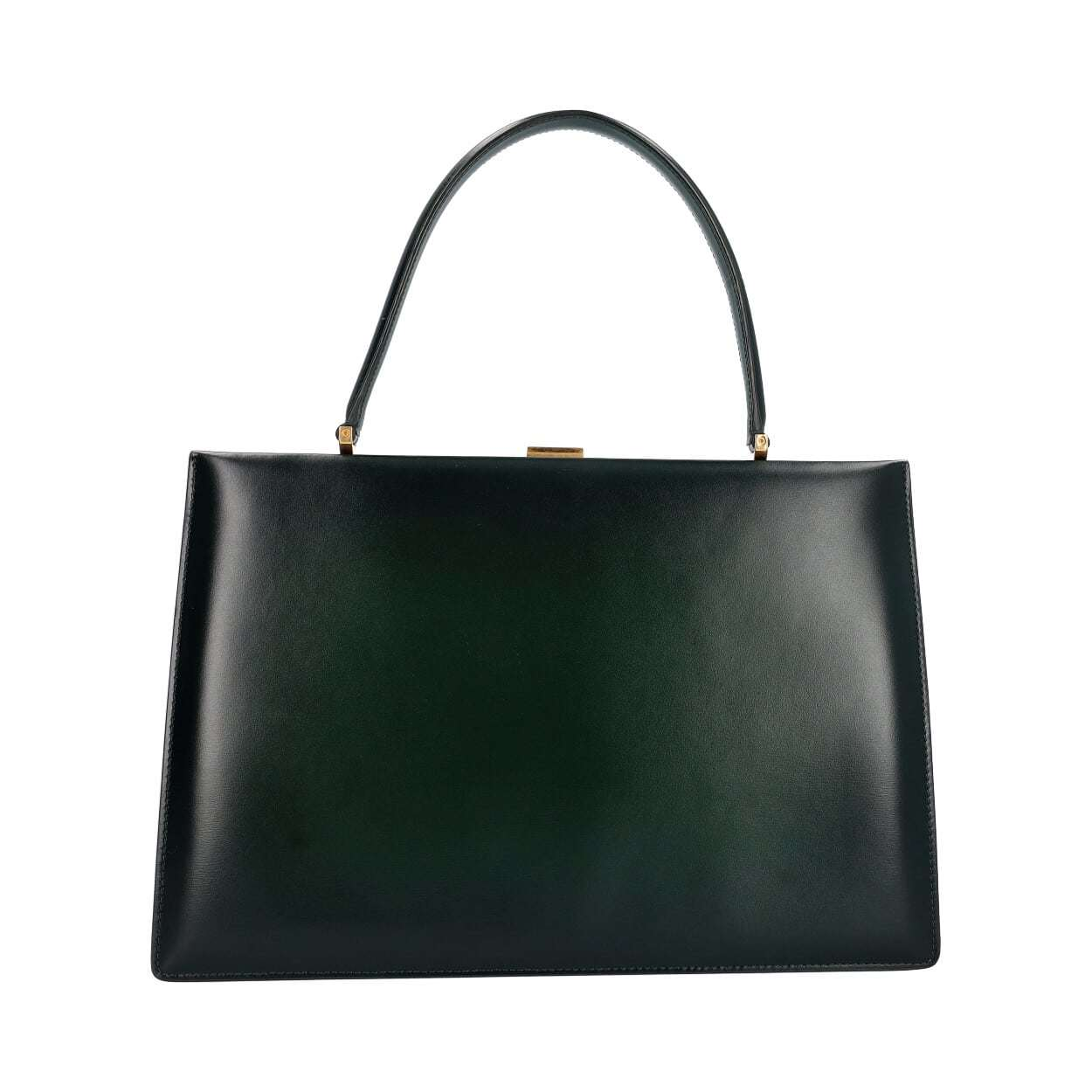 CELINE Leather Medium Clasp Bag Green | Luxity