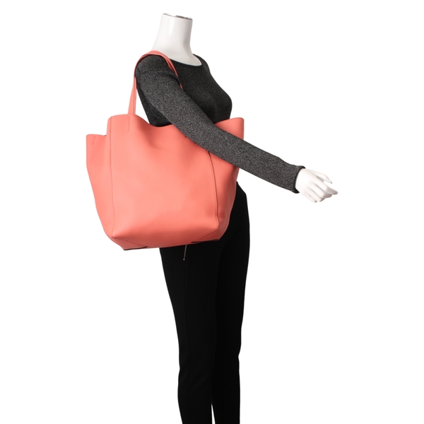 Leather Phantom Tote Coral