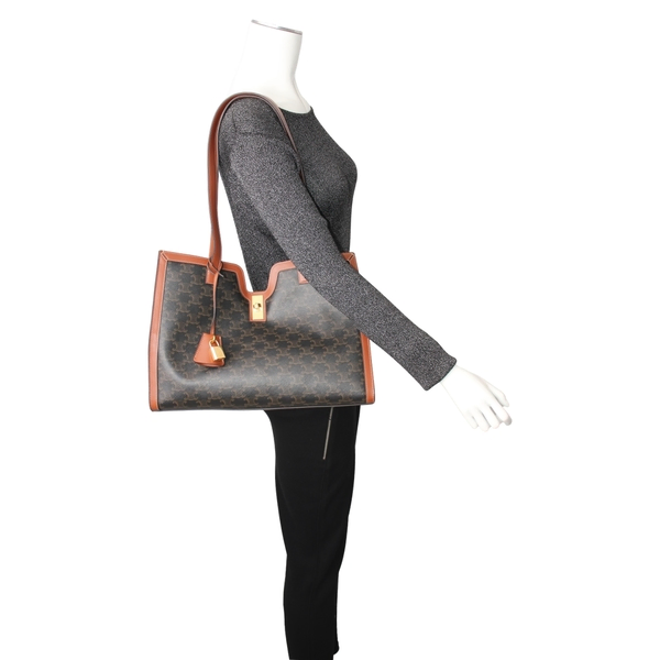 Canvas Triomphe Cabas Tote Brown