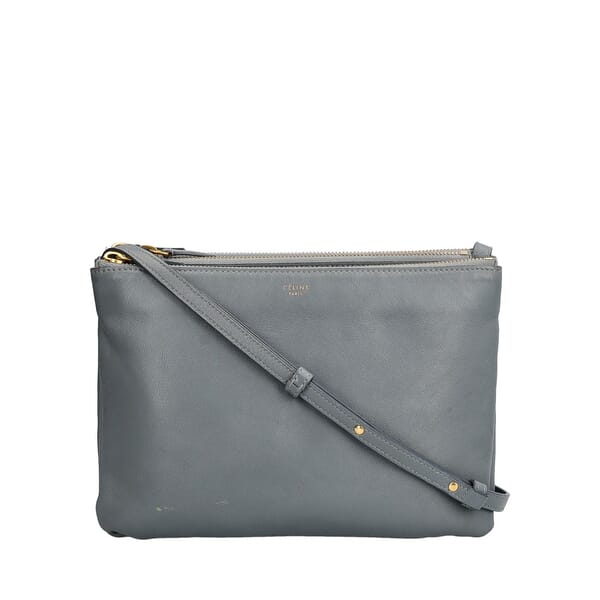 Leather Large Trio Crossbody Bag Blue