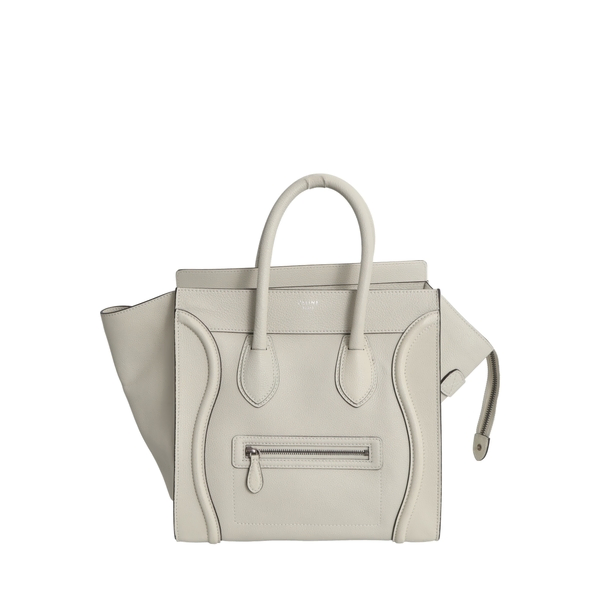 Leather Mini Luggage Tote Mint Green