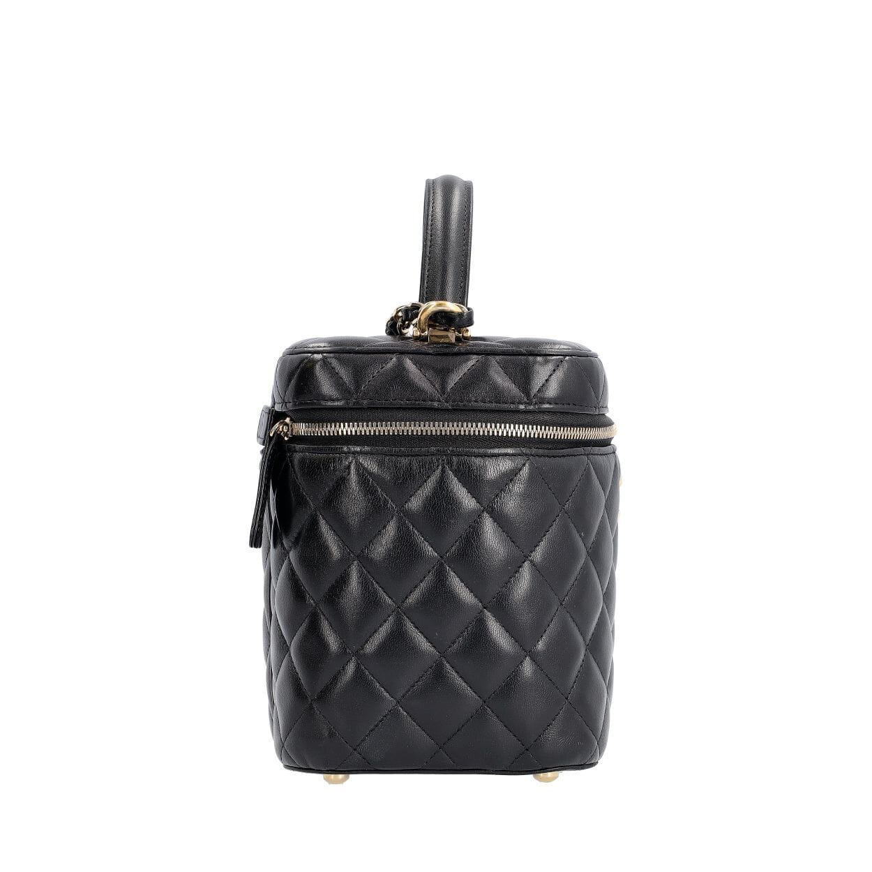 CHANEL Quilted Leather Vanity Case Black | Luxity