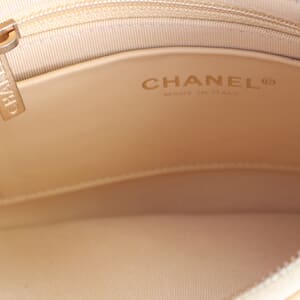 Quilted Leather Chain Around Hobo Bag Yellow, view 8