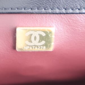 Quilted Leather Trendy CC Medium Flap Bag Black, view 9