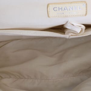Vintage Leather Unlimited Reissue 228 Maxi Double Flap Bag Cream, view 7
