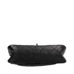 Aged Leather 2.55 Reissue Lucky Charms Flap Bag Black, view 7