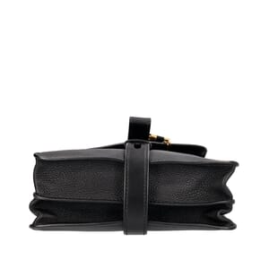 Leather Medium Aby Day Shoulder Bag Black, view 7
