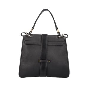 Leather Medium Aby Day Shoulder Bag Black, view 3