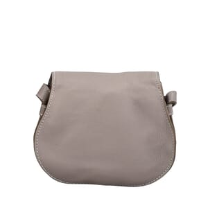 Leather Mini Marcie Crossbody Bag Grey, view 3