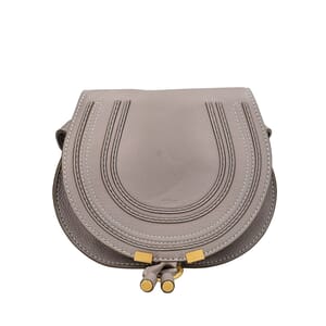 Leather Mini Marcie Crossbody Bag Grey, view 4