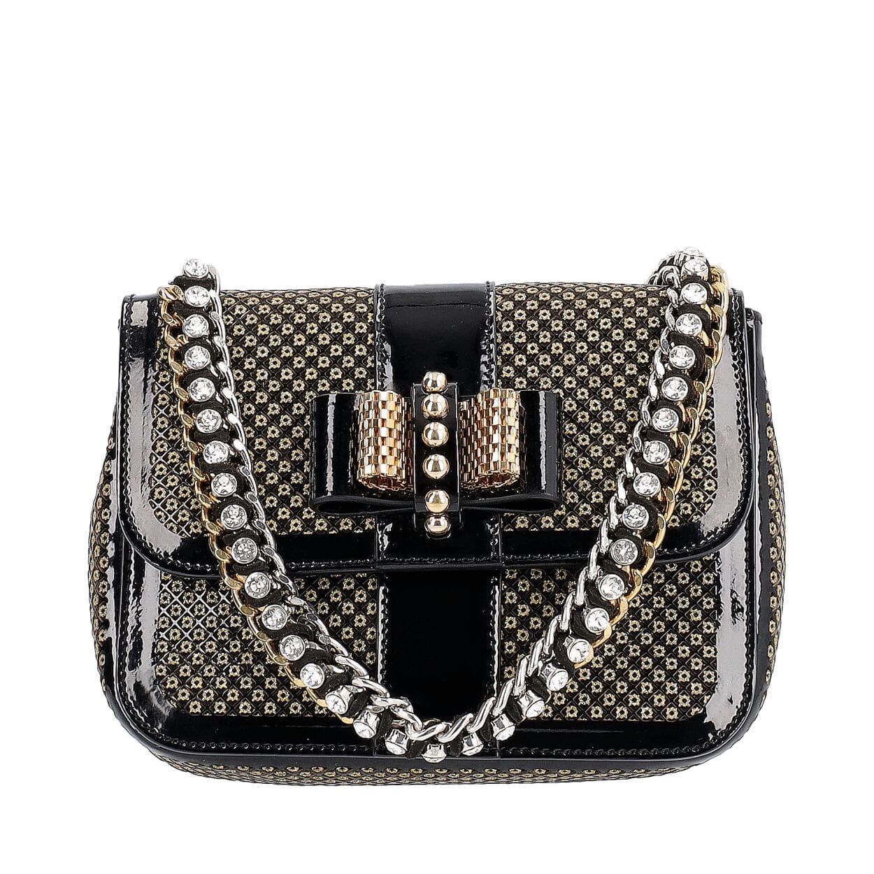 CHRISTIAN LOUBOUTIN Leather Sweet Charity Bag Black | Luxity