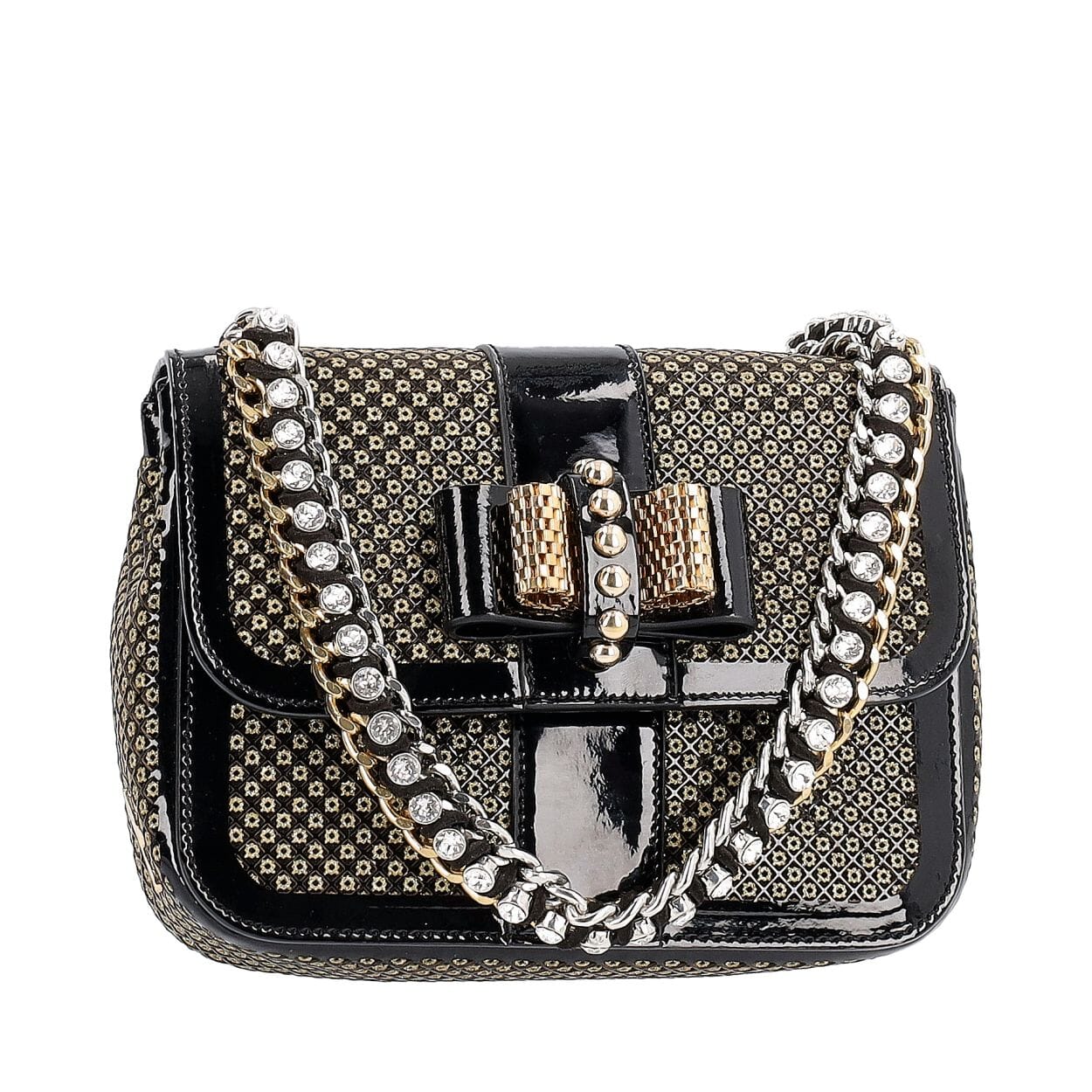 Christian Louboutin♡スウィートチャリティー バッグ CHRISTIAN LOUBOUTIN Leather Sweet Charity Bag Black | Luxity
