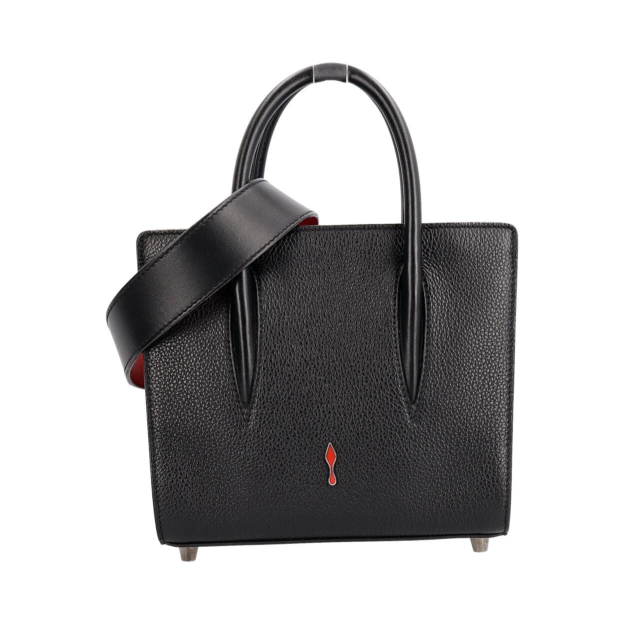 CHRISTIAN LOUBOUTIN Leather Paloma Mini Tote Black | Luxity