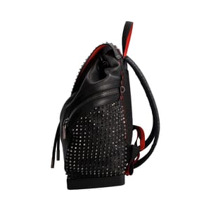 Leather Explorafunk Spiked Backpack Black, view 4
