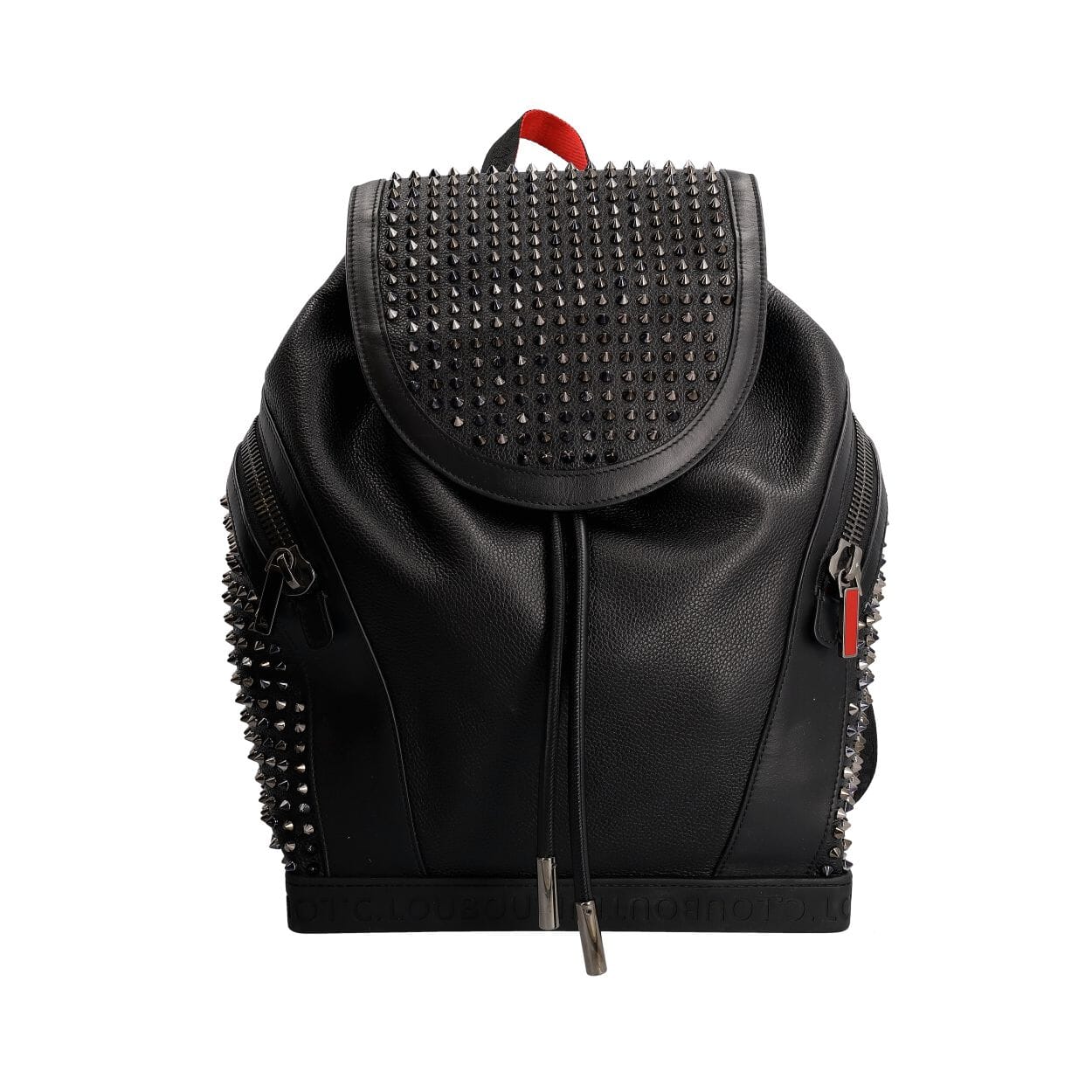 Leather Explorafunk Spiked Backpack Black