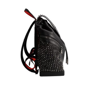 Leather Explorafunk Spiked Backpack Black, view 5