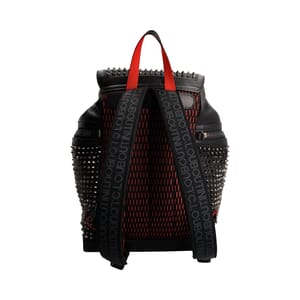Leather Explorafunk Spiked Backpack Black, view 2