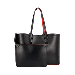 Leather Loubinthesky Cabata Tote Black, view 4