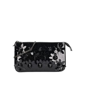 Patent Leather Loubila Daisy Bag Black, view 4