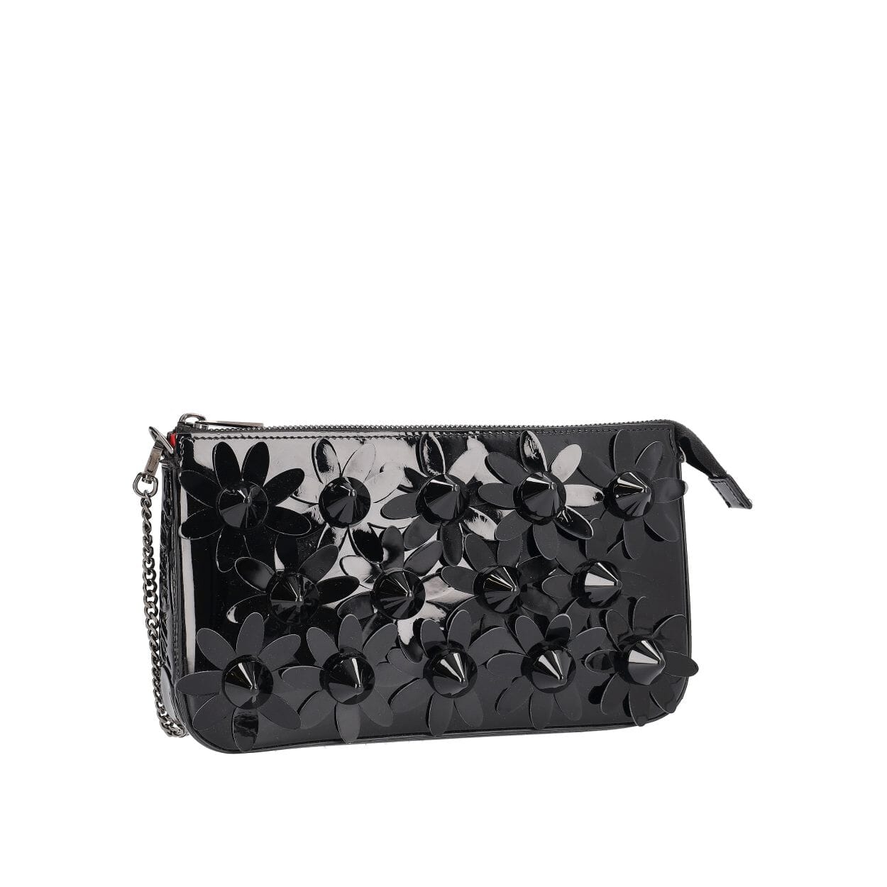 CHRISTIAN LOUBOUTIN Patent Leather Loubila Daisy Bag Black | Luxity