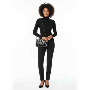 Patent Leather Loubila Daisy Bag Black, view 9