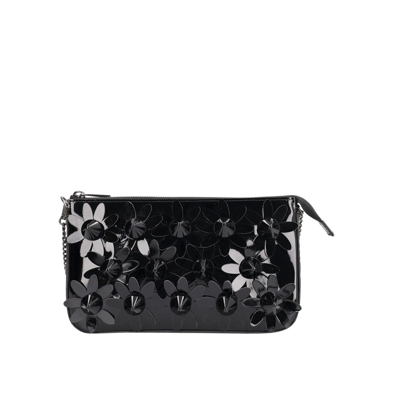 CHRISTIAN LOUBOUTIN Patent Leather Loubila Daisy Bag Black | Luxity