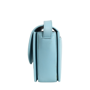Leather Elisa Crossbody Bag Light Blue, view 6