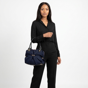 Fabric Bowling Bag Navy, view 8