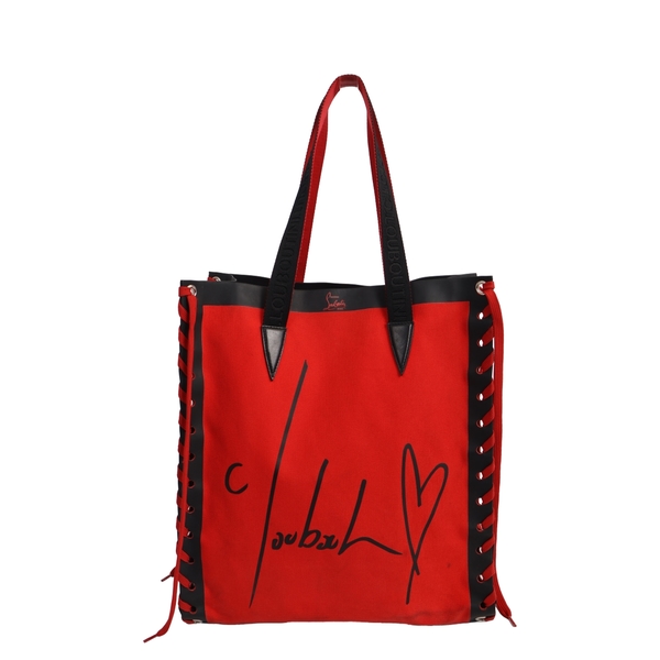Canvas Cabalace Tote Red/Black