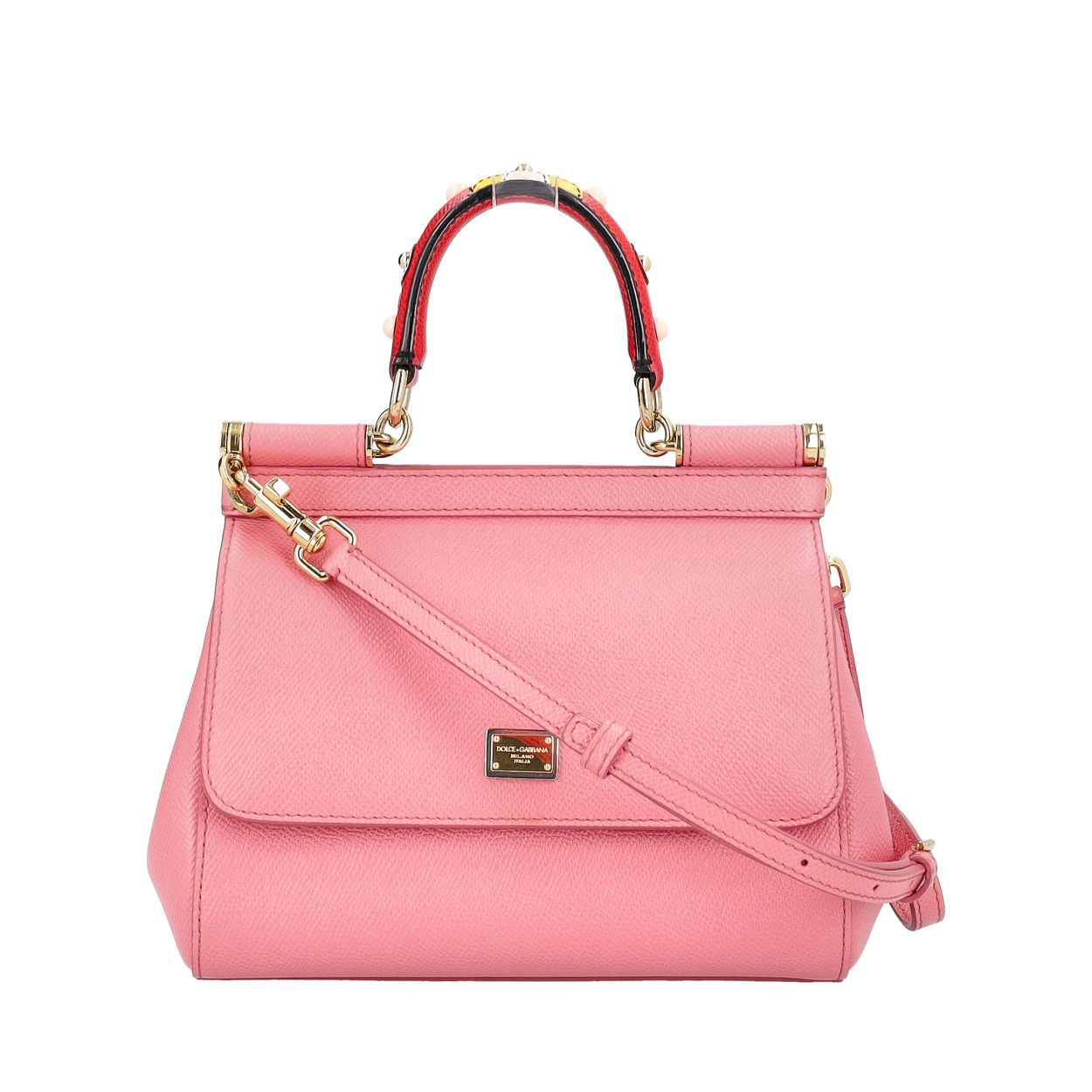 DOLCE & GABBANA Leather Medium Sicily Bag Pink | Luxity