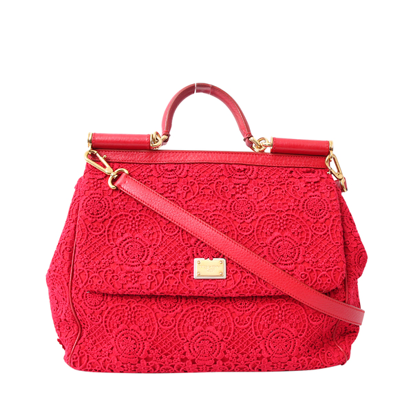 Lace Sicily Bag Red