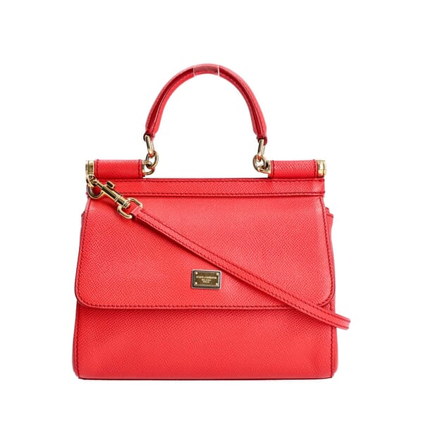 Leather Sicily Small Bag Coral