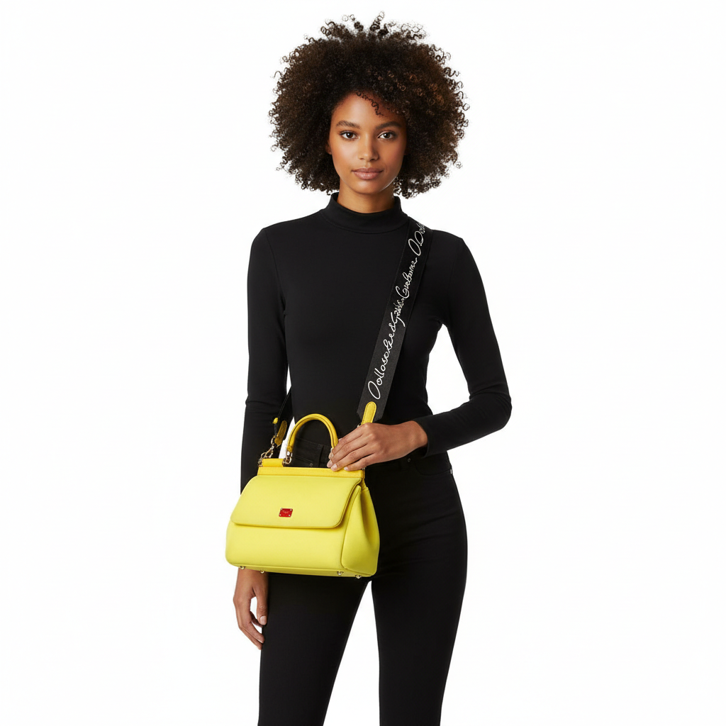 DOLCE & GABBANA Nylon Small Sicily Bag Yellow | Luxity
