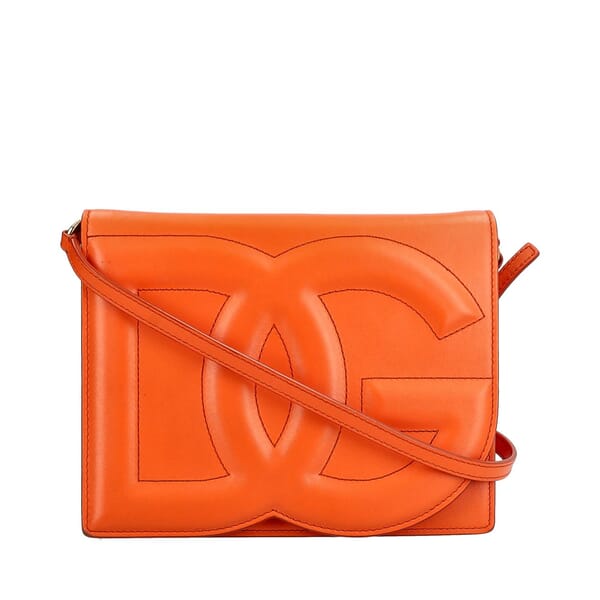 Leather Multi DG Crossbody Bag Orange