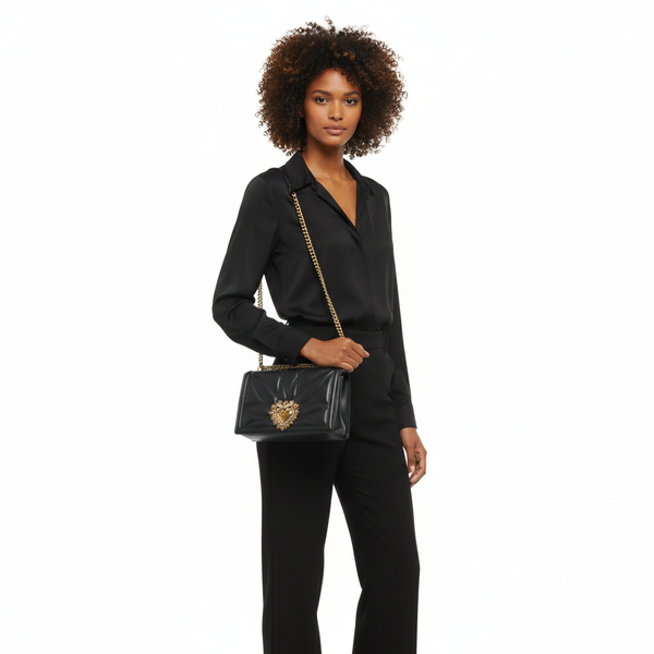Leather Devotion Large Bag Black