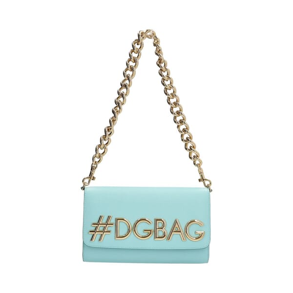 Leather Dauphine DG Millennials Crossbody Bag Blue
