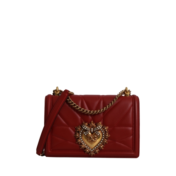 Leather Devotion Medium Shoulder Bag Red