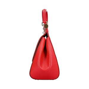 Leather Sicily Large Top Handle Bag Red, view 6