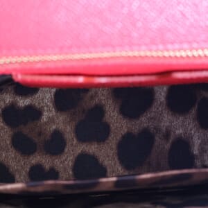 Leather Sicily Large Top Handle Bag Red, view 8