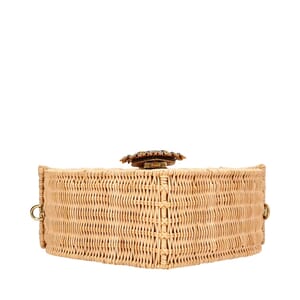 Woven Wicker Heart Devotion Shoulder Bag Natural, view 7