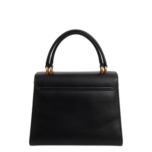 Leather Welcome Top Handle Bag Black, view 4