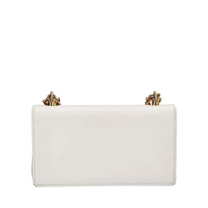 Leather DG Girls Small Shoulder Bag White, view 4