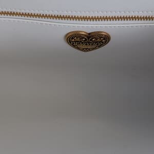 Quilted Leather Devotion Large Shoulder Bag White, view 7
