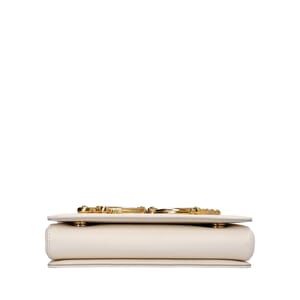 Leather DG Girls Shoulder Bag White, view 7