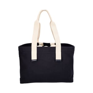 Canvas Logo Tote Bag Navy/White, view 3