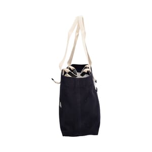 Canvas Logo Tote Bag Navy/White, view 4