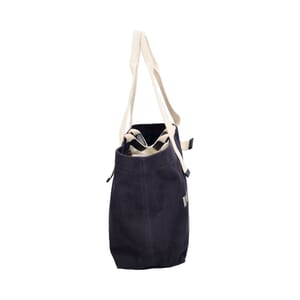 Canvas Logo Tote Bag Navy/White, view 5