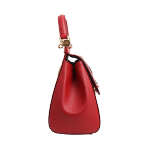 Leather Sicily DG Family Medium Shoulder Bag Red, view 3