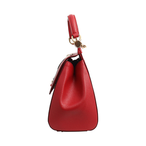 Leather Sicily DG Family Medium Shoulder Bag Red, view 5