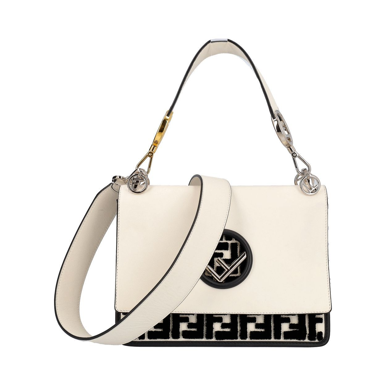 https://dbiyorq10n2b9.cloudfront.net/product-images/BAGFEN0106/FENDI-Leather-Velvet-Kan-I-Logo-Shoulder-Bag-White-Black_1.jpg.webp